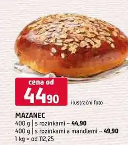 Terno Mazanec s rozinkami a mandlemi 400g nabídka