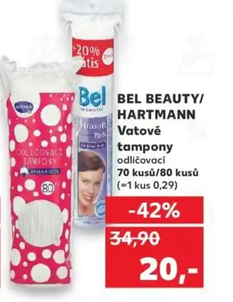 Kaufland BEL Beauty/ HARTMANN Vatové tampony nabídka
