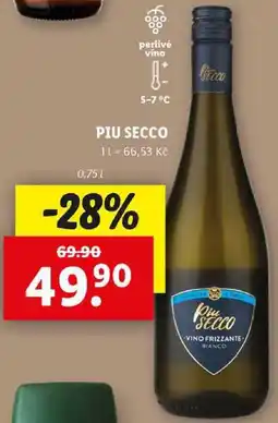 Lidl PIU SECCO, 0,75 l nabídka