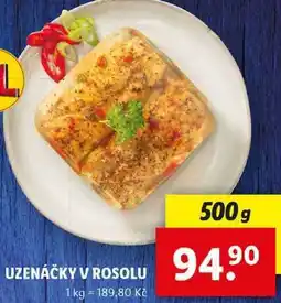 Lidl UZENÁČKY V ROSOLU, 500 g nabídka