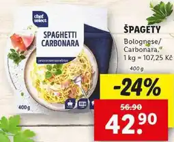 Lidl ŠPAGETY, 400 g nabídka