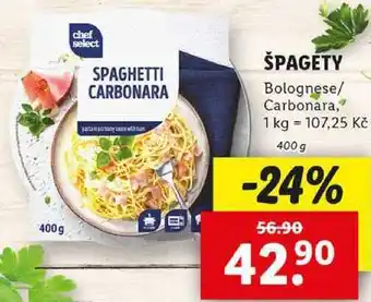Lidl ŠPAGETY, 400 g nabídka
