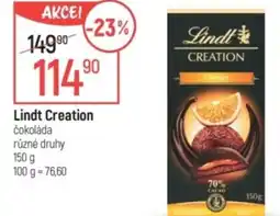 Globus Lindt Creation čokoláda nabídka