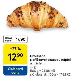 Tesco Croissant s oříškovokakaovou náplní a máslem, 72 g nabídka