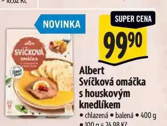 Albert Albert Svíčková omáčka s houskovým knedlíkem chlazená balená 400 g nabídka
