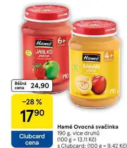 Tesco Hamé Ovocná svačinka, 190 g nabídka