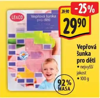 Albert Vepřová šunka pro děti nabídka