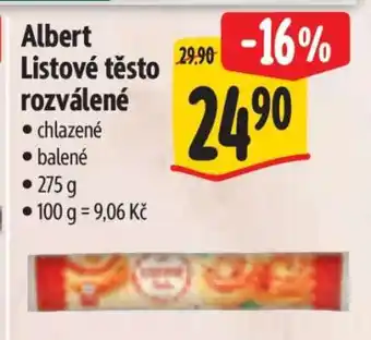 Albert Albert Listové těsto rozválené nabídka