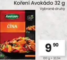 Kubík potraviny Koření Avokádo nabídka