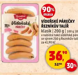 Penny Market Vídeňské párečky Řezníkův talíř nabídka