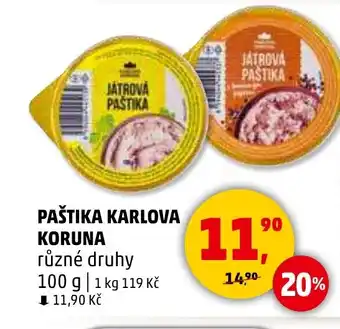 Penny Market Paštika Karlova koruna nabídka