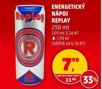 Penny Market Energetický nápoj Replay nabídka