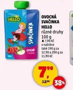 Penny Market Ovocná svačinka hello nabídka