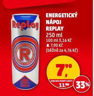 Penny Market Replay energetický nápoj nabídka