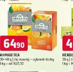 Terno Ahmad tea čaj nabídka