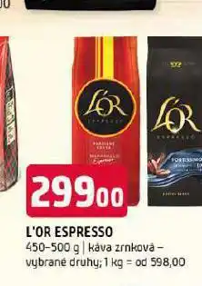 Terno L´or espresso zrnková káva nabídka