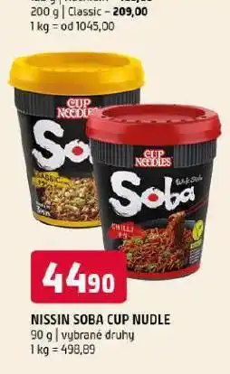 Terno Nissin soba cup nudle nabídka