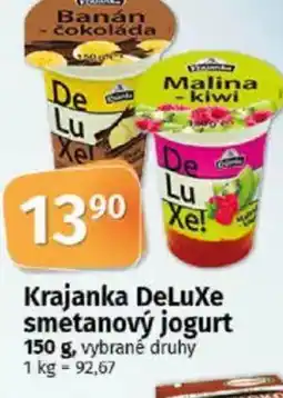 Coop Krajanka DeLuxe smetanový jogurt nabídka