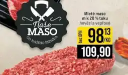 Jip Mleté maso mix 20% tuku hovězí a vepřové nabídka
