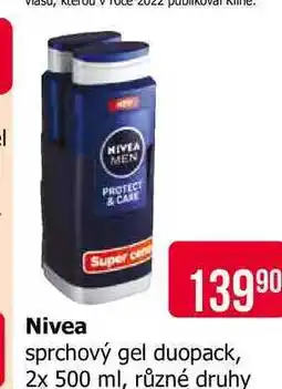 Teta Nivea sprchový gel duopack, 2x 500 ml, různé druhy nabídka