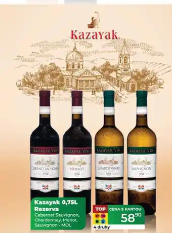 Tamda Foods Kazayak 0,75L Rezerva Cabernet Sauvignon, Chardonnay, Merlot, Sauvignon - MOL nabídka
