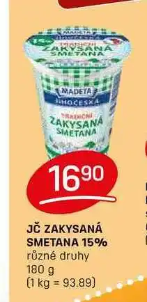 Flop JČ ZAKYSANÁ SMETANA 15% různé druhy 180 g nabídka