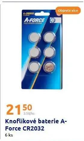 Action Knoflíkové baterie A-Force CR2032 nabídka