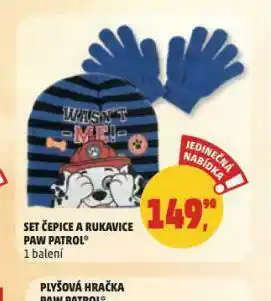 Penny Market Set čepice a rukavice paw patrol nabídka