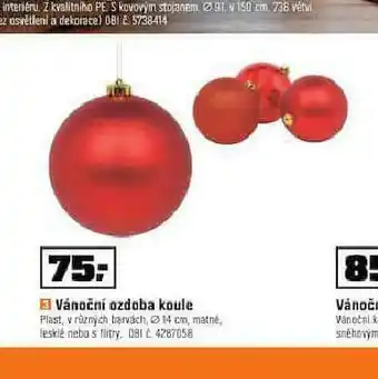 OBI Vánoční ozdoba koule nabídka