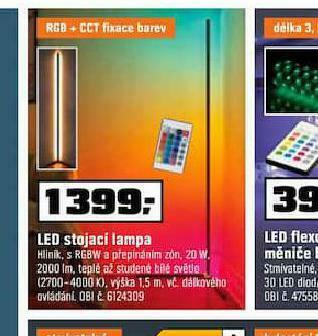 OBI Led stojací lampa nabídka