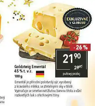 Globus Goldstein ementál sýr nabídka