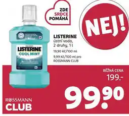 Rossmann Listerine ústní voda nabídka