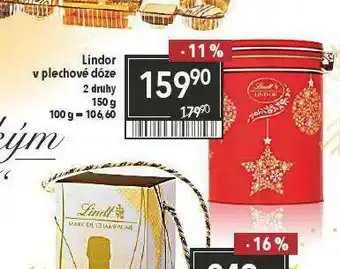 Globus Lindor v plechové dóze nabídka