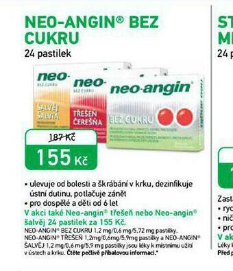 Alphega Lékárna Neo angin bez cukru nabídka