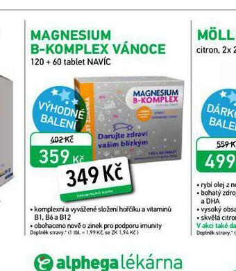 Alphega Lékárna Magnesium b-komplex vánoce nabídka