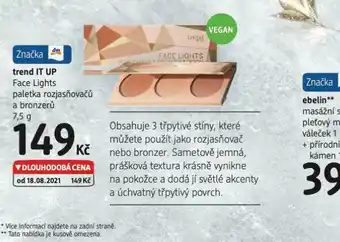 dm drogerie Trend it up paletka rozjasňovačů a bronzerů nabídka