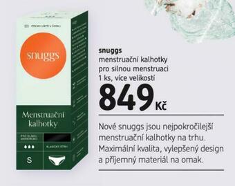 dm drogerie Snuggs menstruační kalhotky nabídka