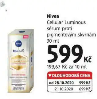dm drogerie Nivea sérum proti pigmentovým skvrnám nabídka