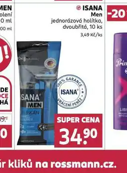 Rossmann Isana men jednorázová holítka nabídka