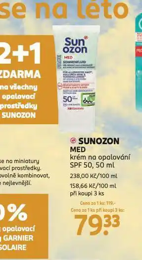 Rossmann Sunozon med krém na opalování nabídka