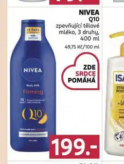 Rossmann Nivea q10 zpevňující tělové mléko nabídka