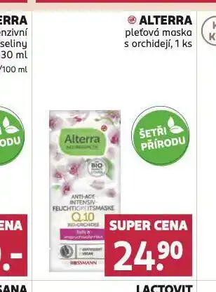 Rossmann Alterra pleťová maska s orchidejí nabídka