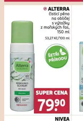 Rossmann Alterra čistící pěna na obličej nabídka