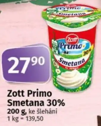 COOP TIP Zott Primo Smetana 30% nabídka