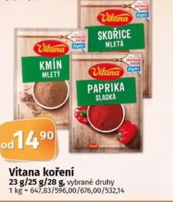 COOP TIP Vitana koření nabídka