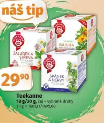COOP TIP Teekanne čaj nabídka