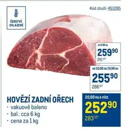Makro Hovězí zadní ořech nabídka