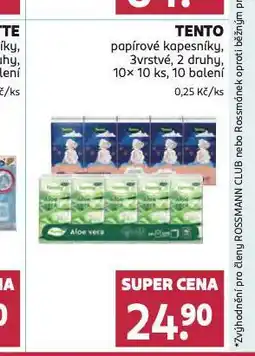 Rossmann Tento papírové kapesníky nabídka