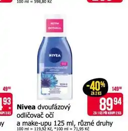 Teta Nivea dvoufázový odličovač nabídka