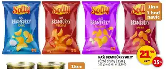 Penny Market NAŠE BRAMBŮRKY SOLTY různé druhy, 150 g nabídka